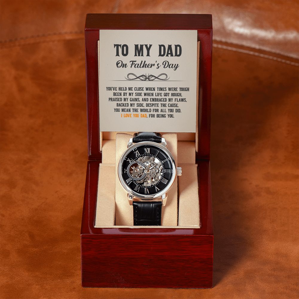 To My Dad - Men's Openwork Watch