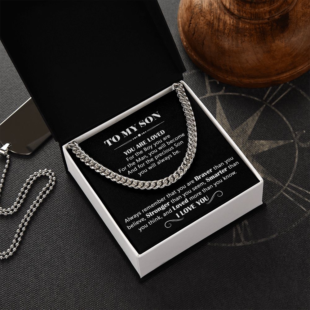 Gift for Son - To My Son - You Are Loved - Cuban Link Chain