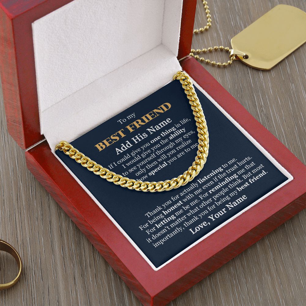 PERSONALIZED GIFT FOR BEST FRIEND - CUBAN LINK CHAIN