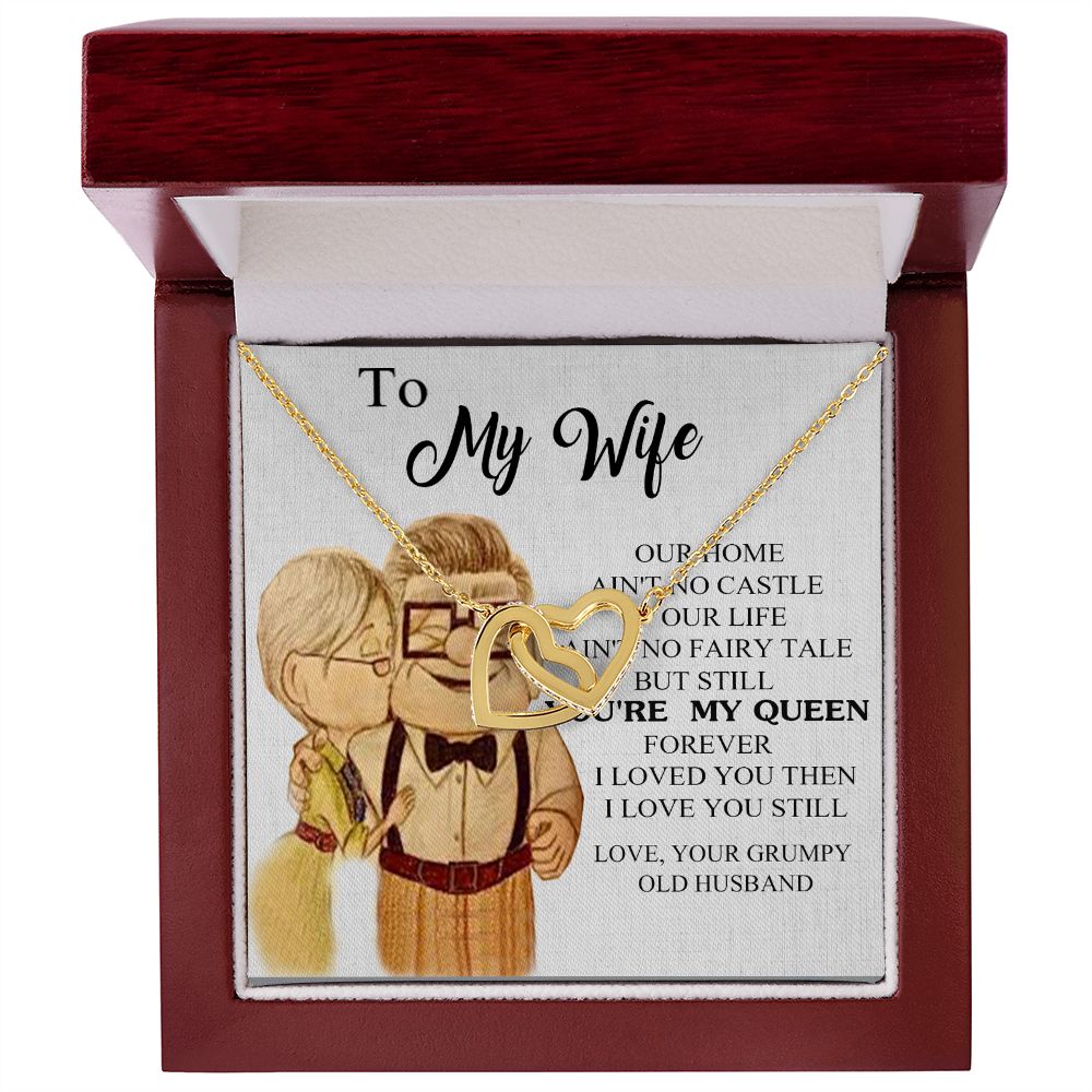 Gift For Wife from Husband - Interlocking Hearts Necklace