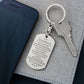 To My Grandson - Engraved Dog Tag Keychain