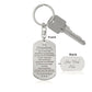 To My Grandson - Engraved Dog Tag Keychain