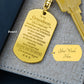 To My Grandson - Engraved Dog Tag Keychain