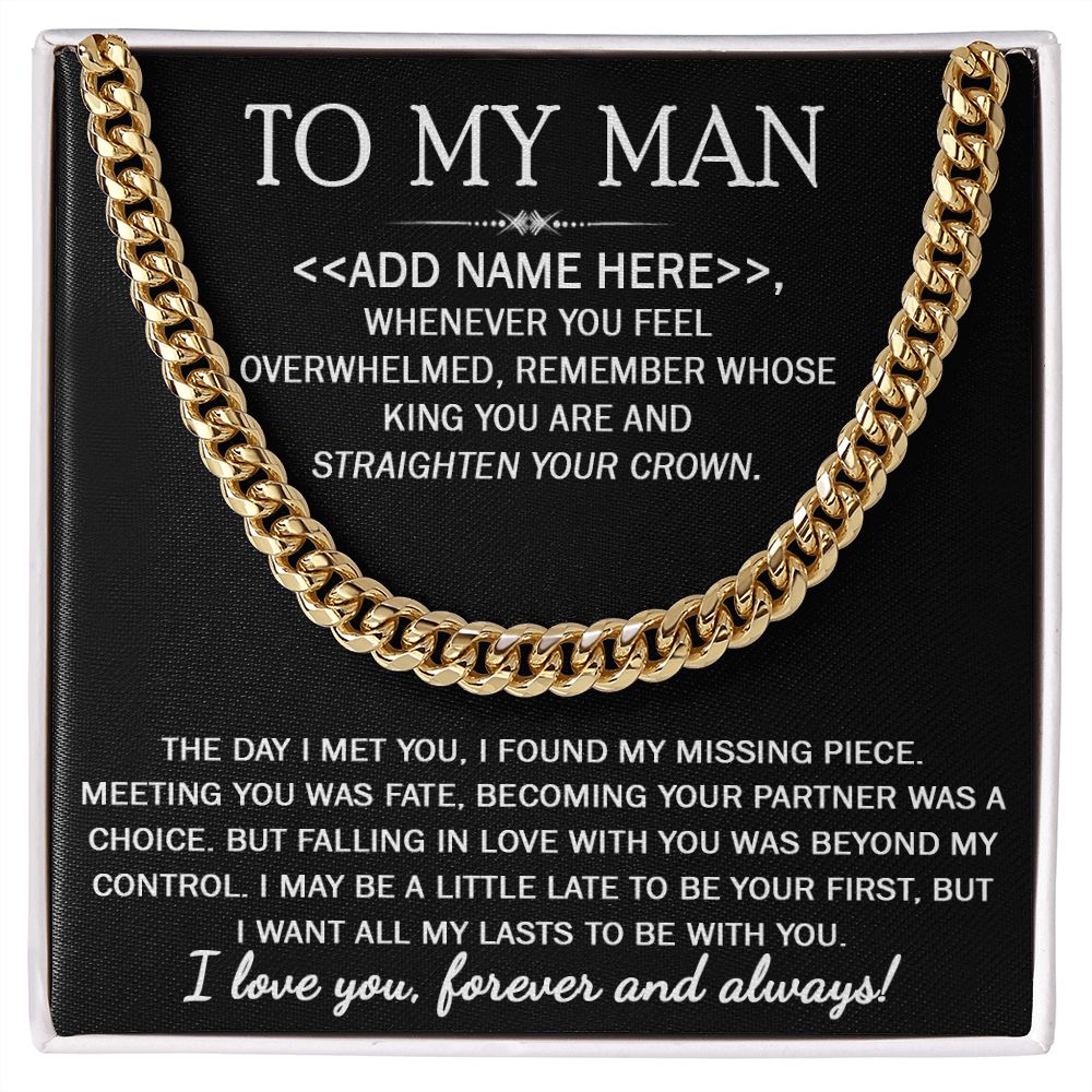 CUSTOM NAME GIFT FOR BOYFRIEND - CUBAN LINK CHAIN