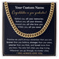 CONGRATULATION ON YOUR GRADUATION GIFT - CUSTOM NAME GIFT - CUBAN LINK CHAIN