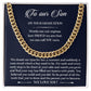 TO OUR SON ON YOUR GRADUATION - CUBAN LINK CHAIN