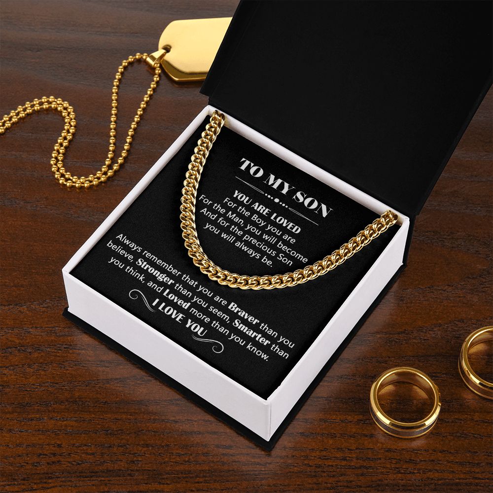 Gift  for Son - To My Son - You Are Loved - Cuban Link Chain