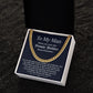 Promise Necklace - To My Man - Cuban Link Chain