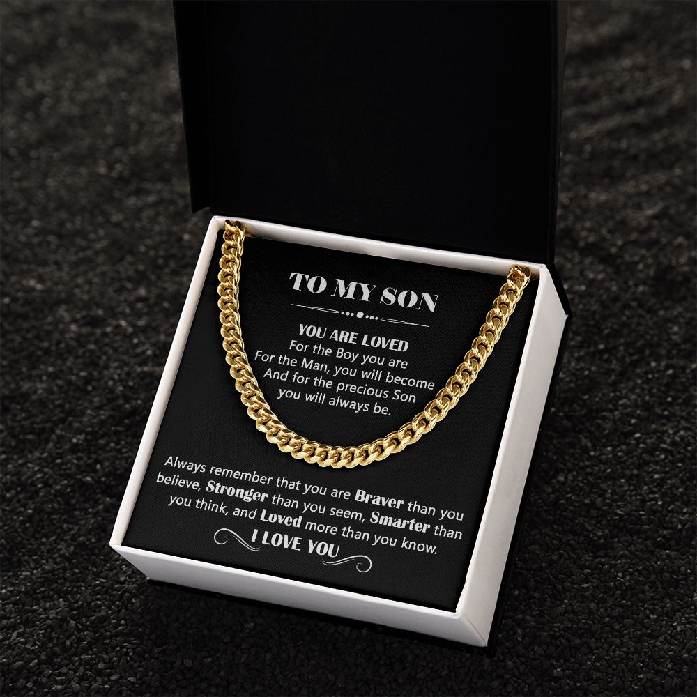 Gift  for Son - To My Son - You Are Loved - Cuban Link Chain