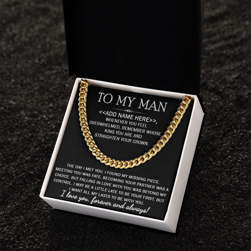 CUSTOM NAME GIFT FOR BOYFRIEND - CUBAN LINK CHAIN