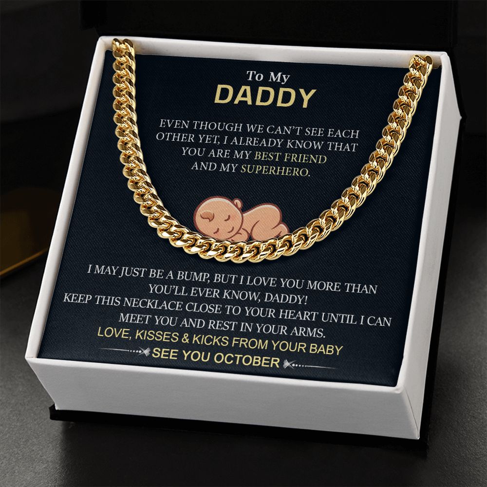 To My Daddy from Baby - Cuban Link Chain