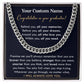 CONGRATULATION ON YOUR GRADUATION GIFT - CUSTOM NAME GIFT - CUBAN LINK CHAIN