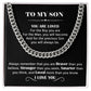 Gift  for Son - To My Son - You Are Loved - Cuban Link Chain