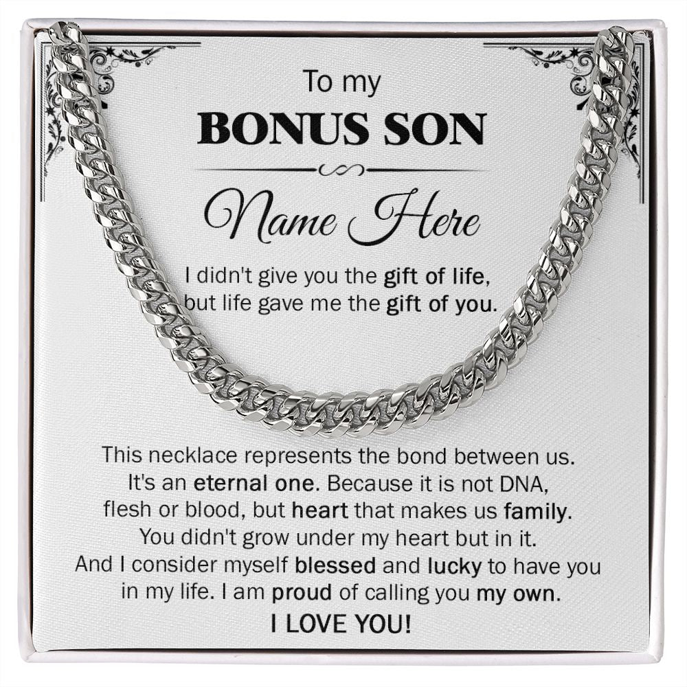 PERSONALIZED GIFT FOR BONUS SON - CUBAN LINK CHAIN