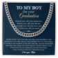 TO MY BOY ON YOUR GRADUTION FROM MOM - CUBAN LINK CHAIN
