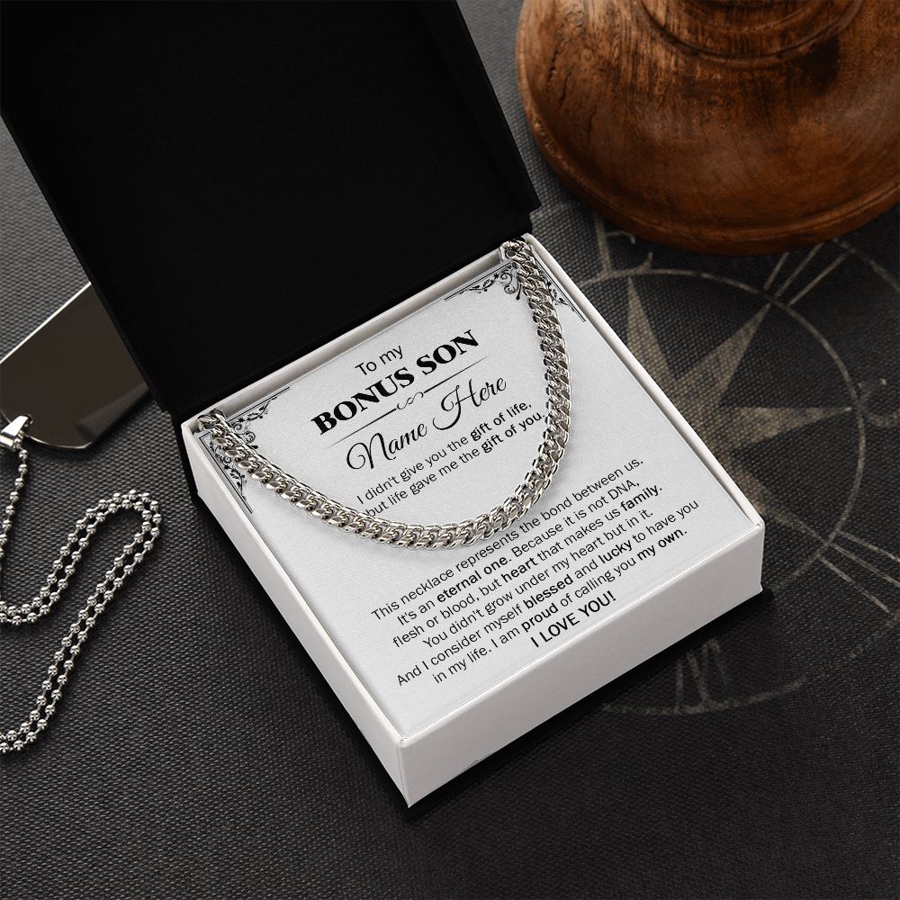 PERSONALIZED GIFT FOR BONUS SON - CUBAN LINK CHAIN