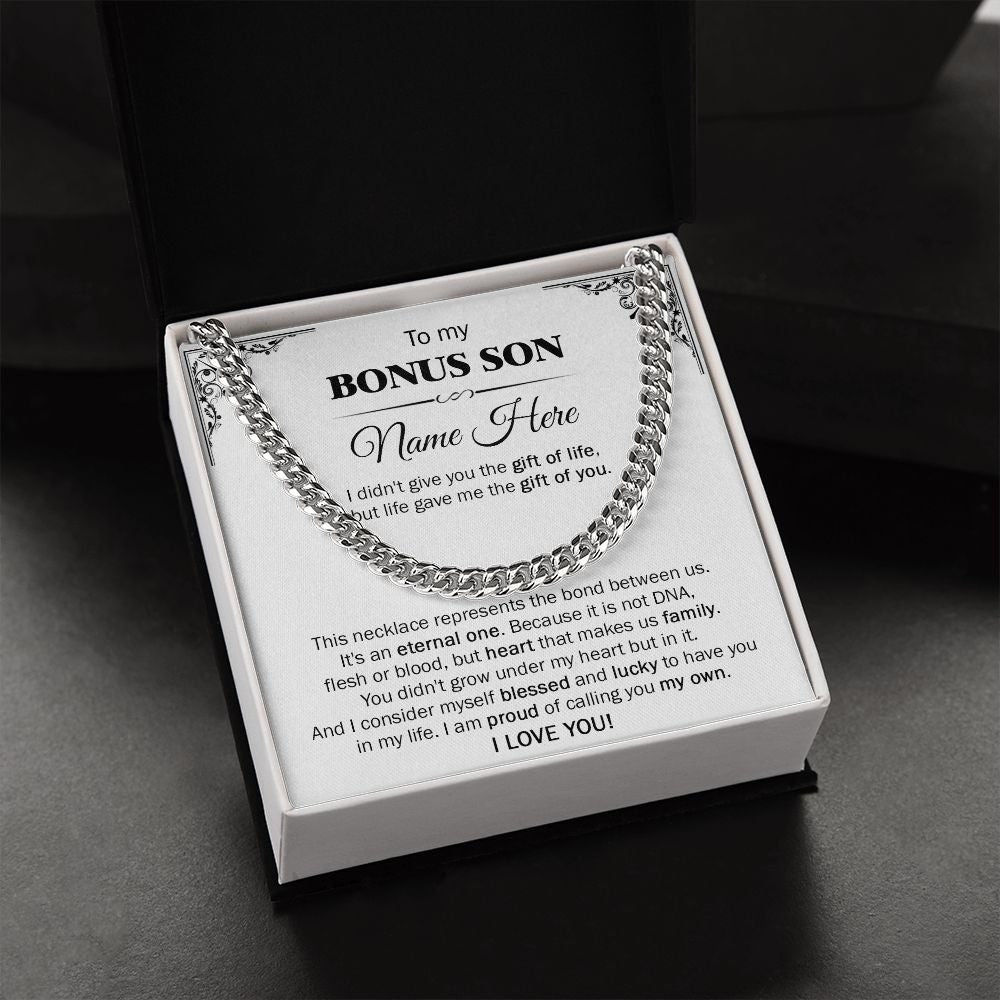 PERSONALIZED GIFT FOR BONUS SON - CUBAN LINK CHAIN