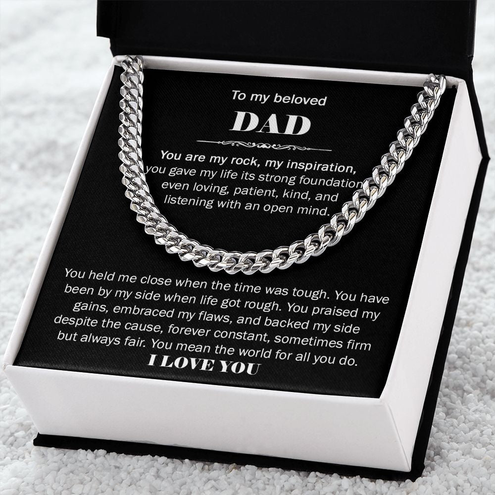 To My Beloved Dad - Cuban Link Chain