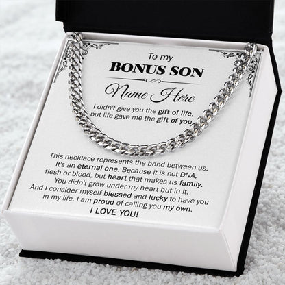 PERSONALIZED GIFT FOR BONUS SON - CUBAN LINK CHAIN