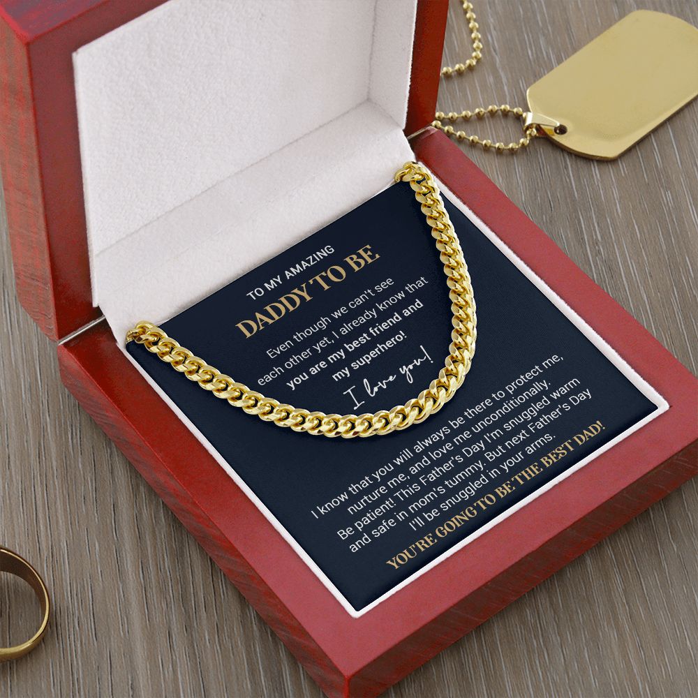 To My Amazing Daddy To Be - Cuban Link Chain