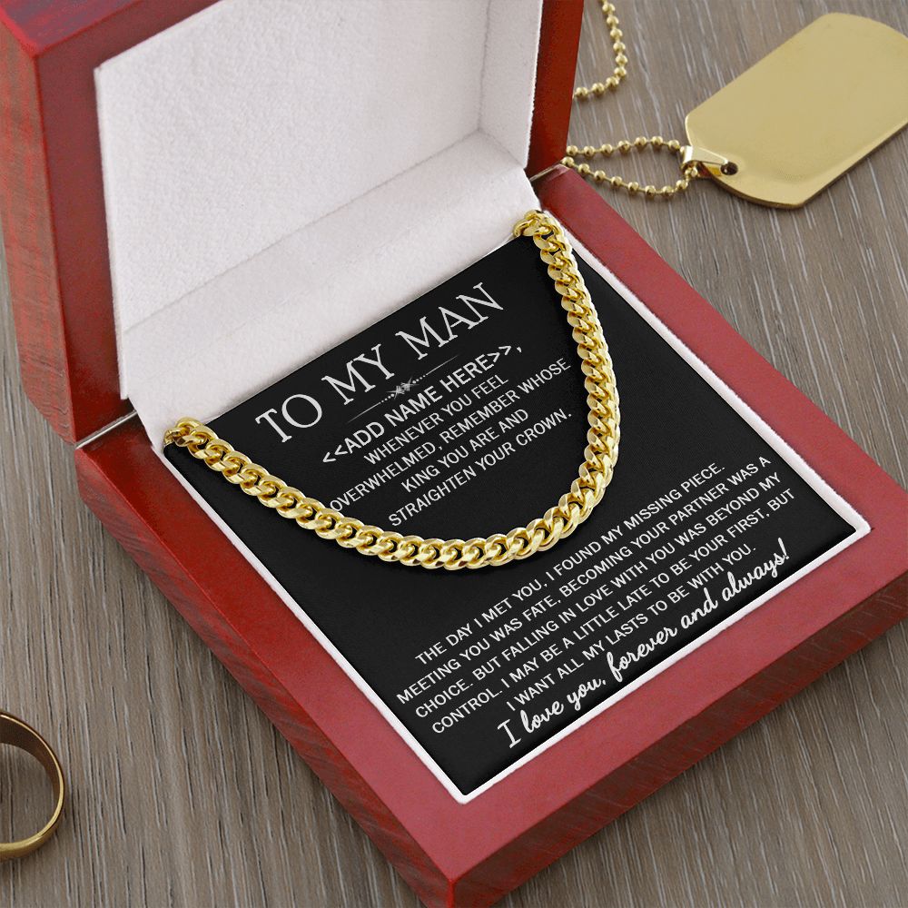 CUSTOM NAME GIFT FOR BOYFRIEND - CUBAN LINK CHAIN