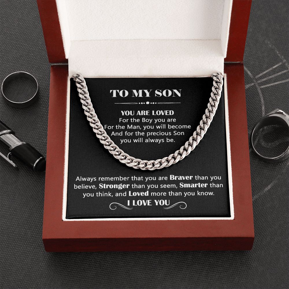 Gift  for Son - To My Son - You Are Loved - Cuban Link Chain