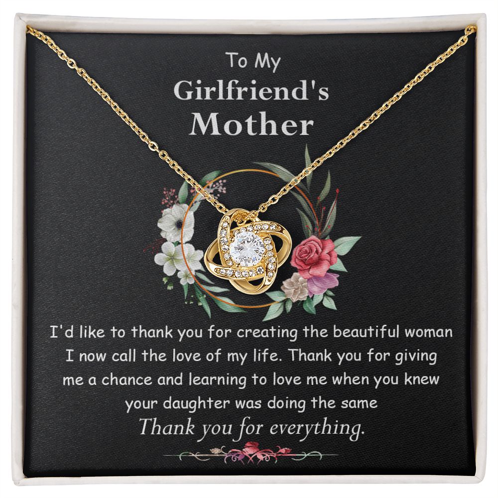 To My Girlfriend's Mother - Beautiful Love Knot Necklace