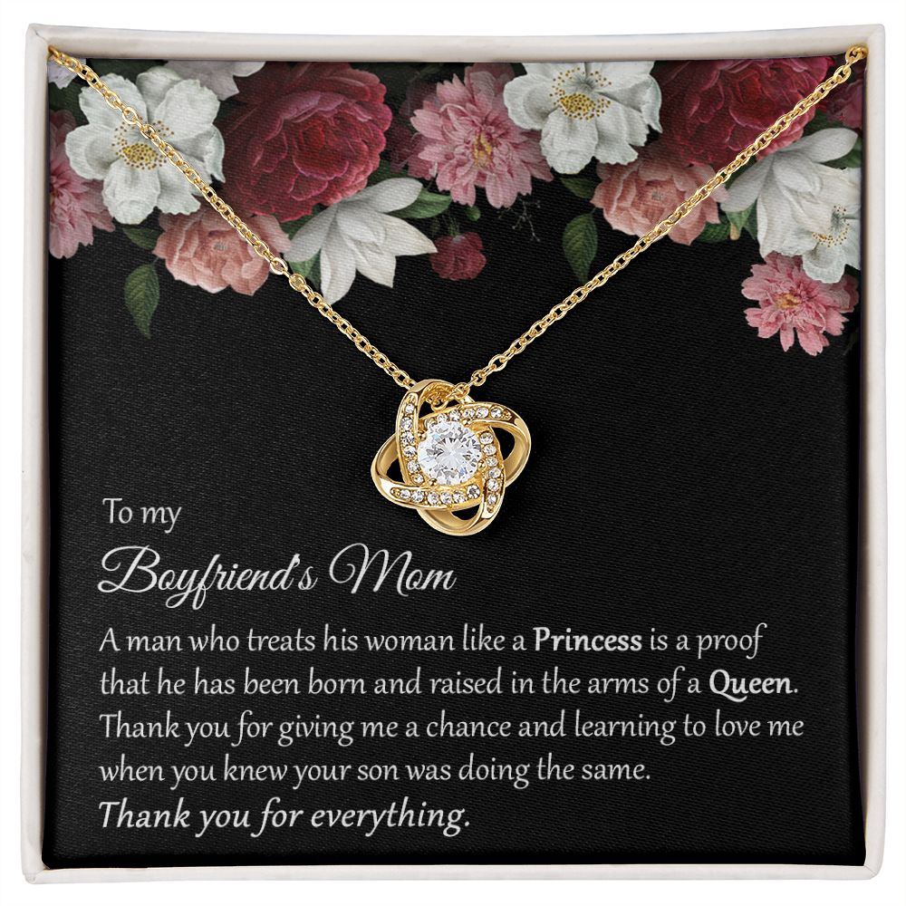 To My Boyfriend's Mom - Beautiful Love Knot Necklace