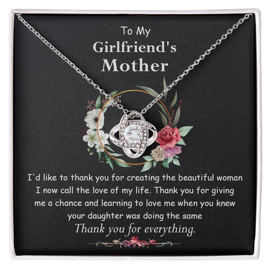 To My Girlfriend's Mother - Beautiful Love Knot Necklace