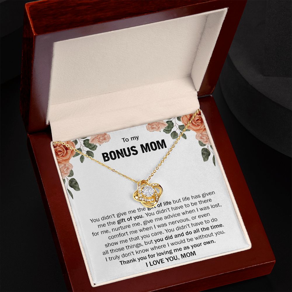 Gift for Bonus Mom - Love Knot Necklace