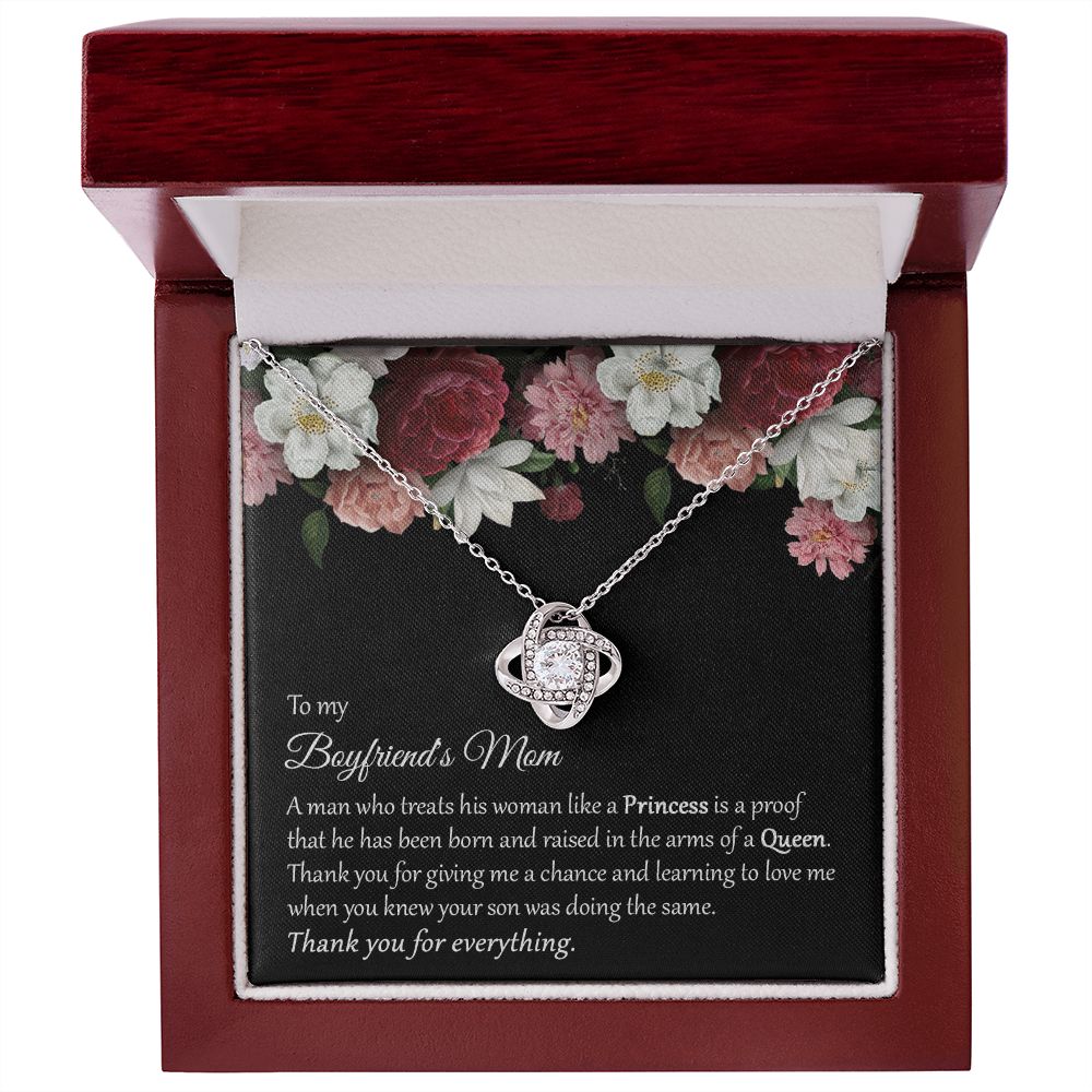 To My Boyfriend's Mom - Beautiful Love Knot Necklace