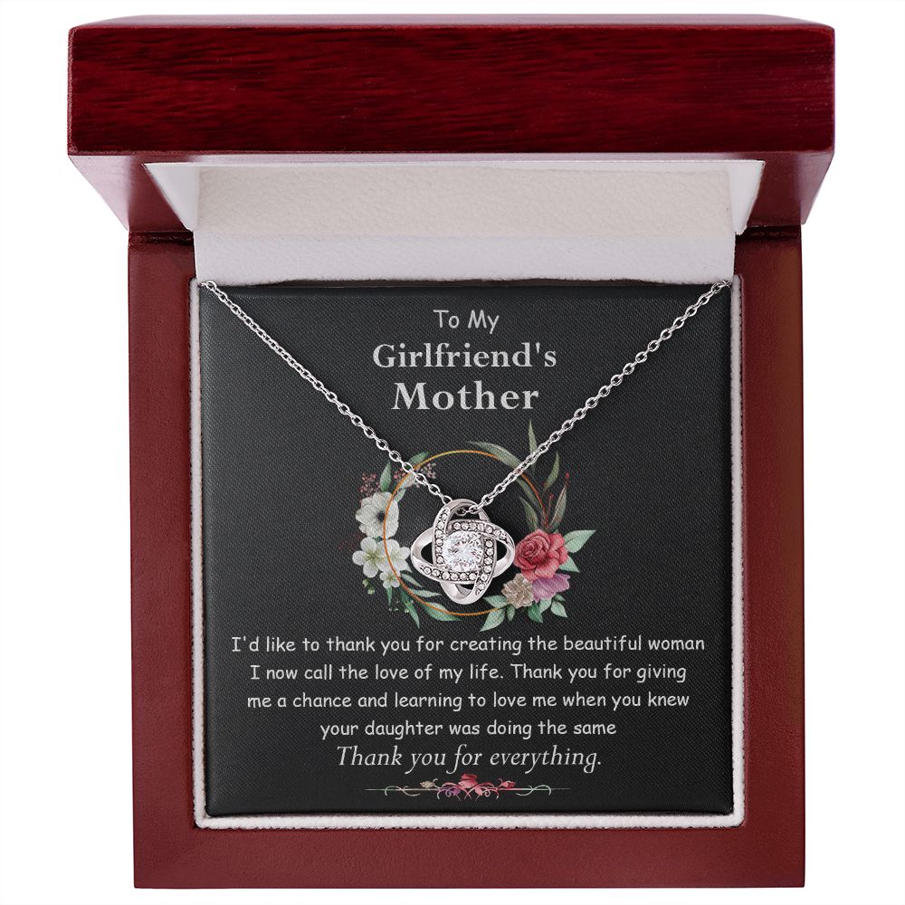 To My Girlfriend's Mother - Beautiful Love Knot Necklace