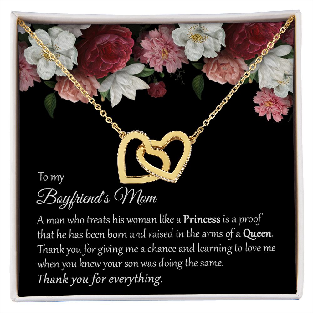 To My Boyfriend's Mom - Interlocking Hearts Necklace