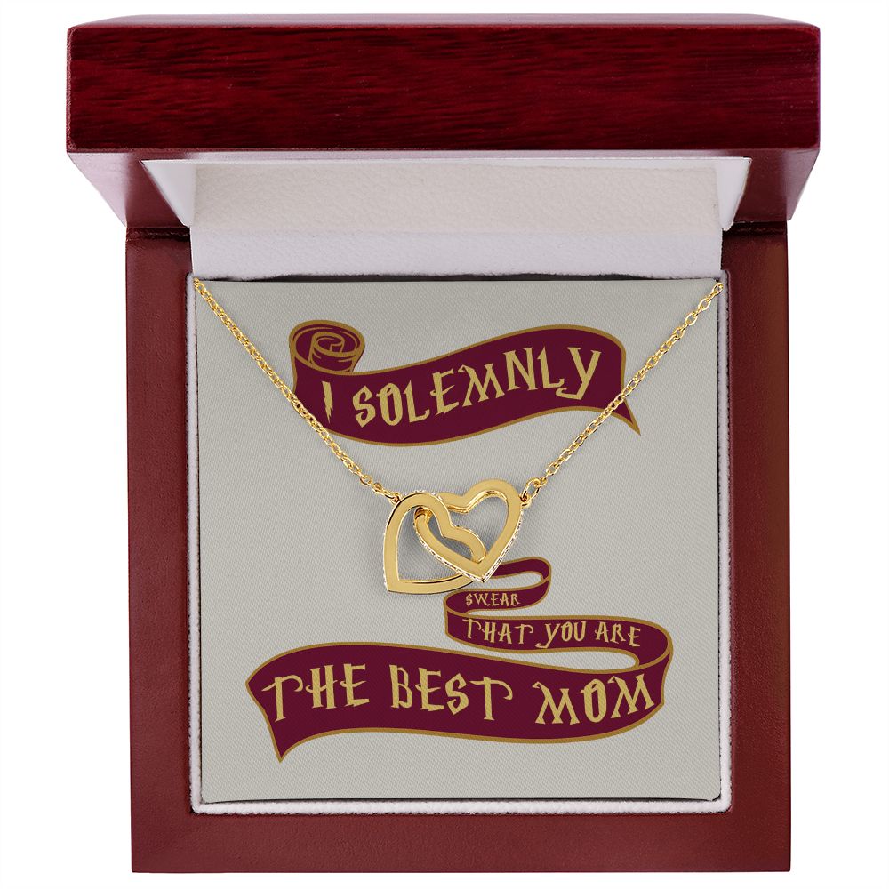 The Best Mom -  Interlocking Hearts Necklace