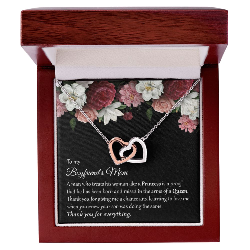 To My Boyfriend's Mom - Interlocking Hearts Necklace