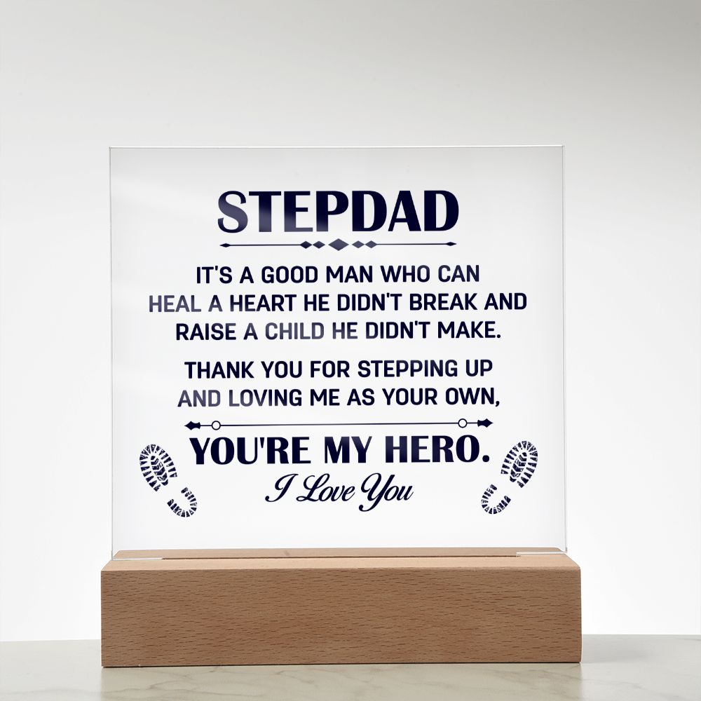 Gift for Stepdad - Square Acrylic Plaque