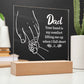 Dad You Hand Is My Comfort - Square Acrylic Plaque - Father's Day Gifts For Dad Who Wants Nothing, Dad Gifts For Fathers Day, First Fathers Day Gifts For New Dad
