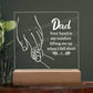 Dad You Hand Is My Comfort - Square Acrylic Plaque - Father's Day Gifts For Dad Who Wants Nothing, Dad Gifts For Fathers Day, First Fathers Day Gifts For New Dad