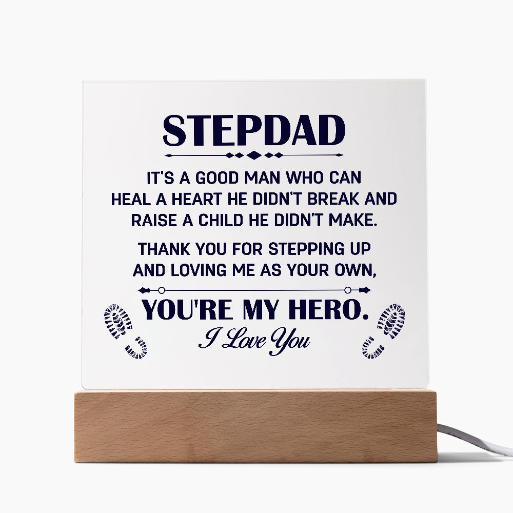 Gift for Stepdad - Square Acrylic Plaque