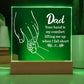 Dad You Hand Is My Comfort - Square Acrylic Plaque - Father's Day Gifts For Dad Who Wants Nothing, Dad Gifts For Fathers Day, First Fathers Day Gifts For New Dad
