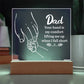 Dad You Hand Is My Comfort - Square Acrylic Plaque - Father's Day Gifts For Dad Who Wants Nothing, Dad Gifts For Fathers Day, First Fathers Day Gifts For New Dad