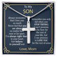 SON NECKLACE FROM MOM - CUBAN CROSS NECKLACE