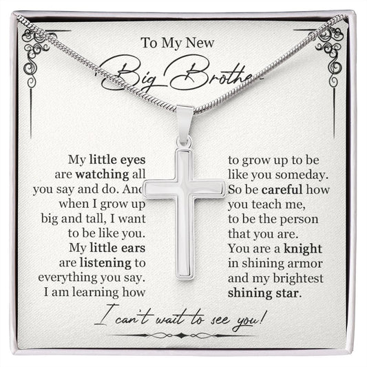 To My New Big Brother - Cross Necklace