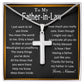 TO MY FATHER-IN-LAW - STAINLESS STEEL CROSS NECKLACE