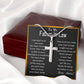 TO MY FATHER-IN-LAW - STAINLESS STEEL CROSS NECKLACE