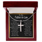 TO MY FATHER-IN-LAW - STAINLESS STEEL CROSS NECKLACE
